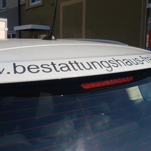 Bestattungshaus Freiberg Autobeschriftung